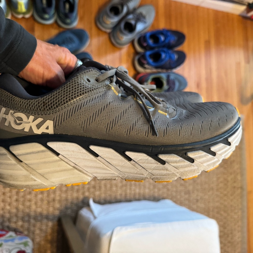 Hoka One One Two Toned Gray Gaviota 3 men’s Athletic Shoes 10